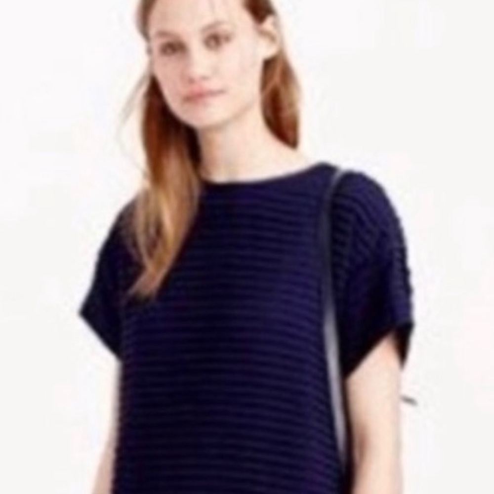 J crew navy blue pleated mini dress size 8 - Picture 5 of 13